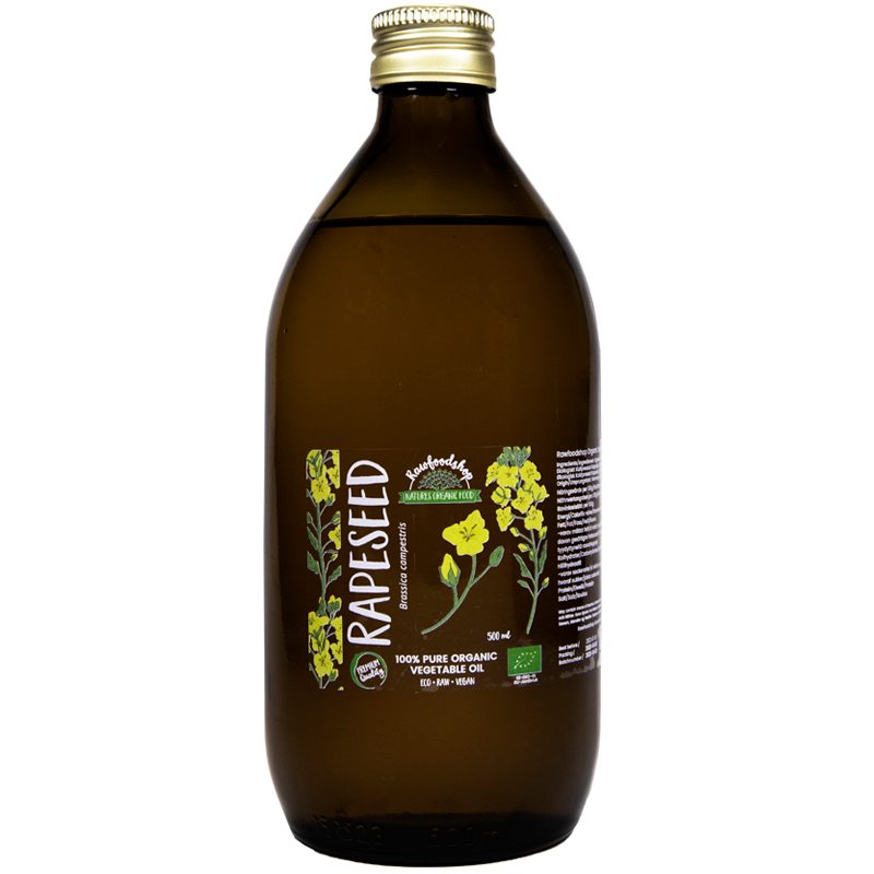 Rapsolja kallpressad EKO 500ml i gruppen Kroppsvård / DIY Råvaror / Vegetabiliska Oljor hos Rawfoodshop Scandinavia AB (2141203)