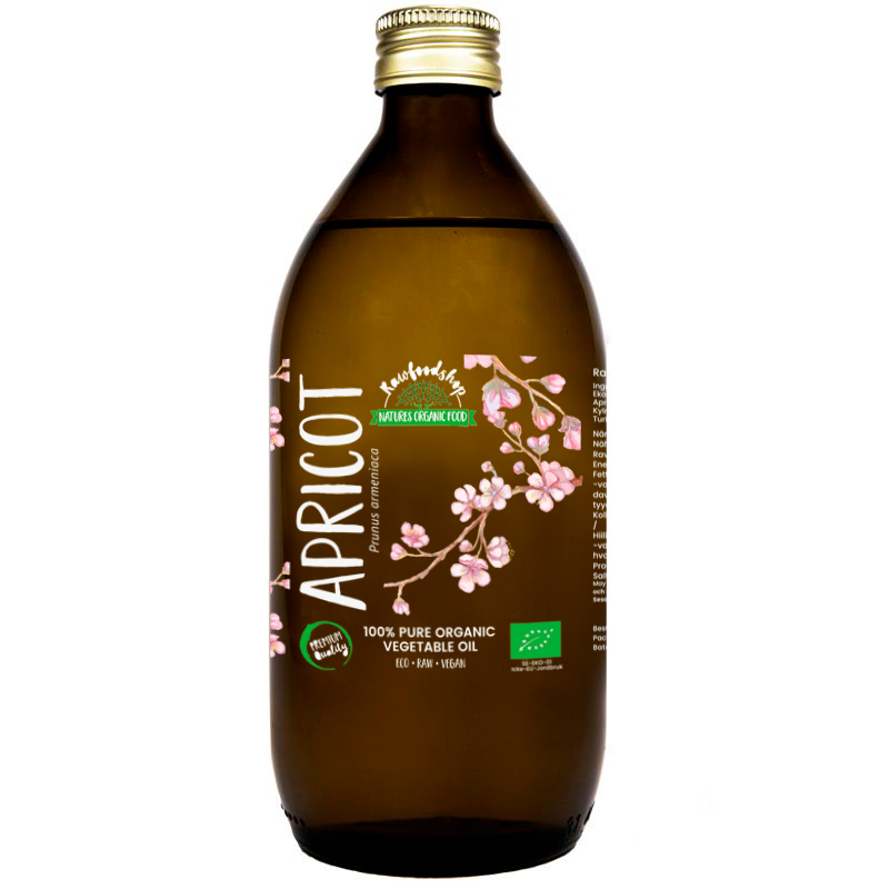 Aprikoskärnolja kallpressad EKO 50ml i gruppen Råvaror & Dryck / Nötter / Aprikoskärnor hos Rawfoodshop Scandinavia AB (2161201)