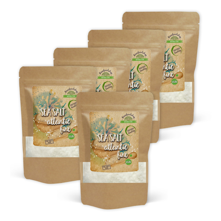 Havssalt Atlanten Finmalt 1kg x 5 paket i gruppen Råvaror & Dryck / Skafferiet / Kryddor & Salt hos Rawfoodshop Scandinavia AB (217041-SET5)