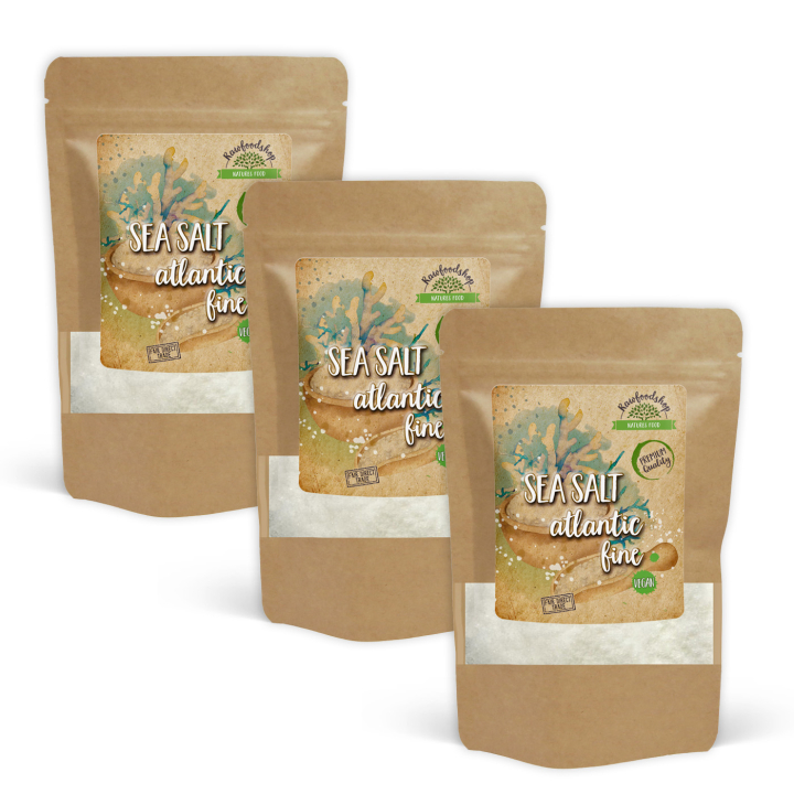 Havssalt Atlanten Finmalt 500g x 3 paket i gruppen Råvaror & Dryck / Skafferiet / Kryddor & Salt hos Rawfoodshop Scandinavia AB (217045-SET3)