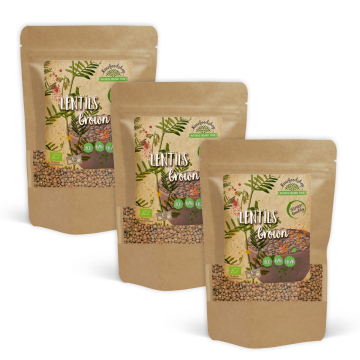 Linser Bruna EKO 1kg x 3 paket i gruppen Råvaror & Dryck / Skafferiet / Baljväxter / Linser hos Rawfoodshop Scandinavia AB (2181411-SET3)