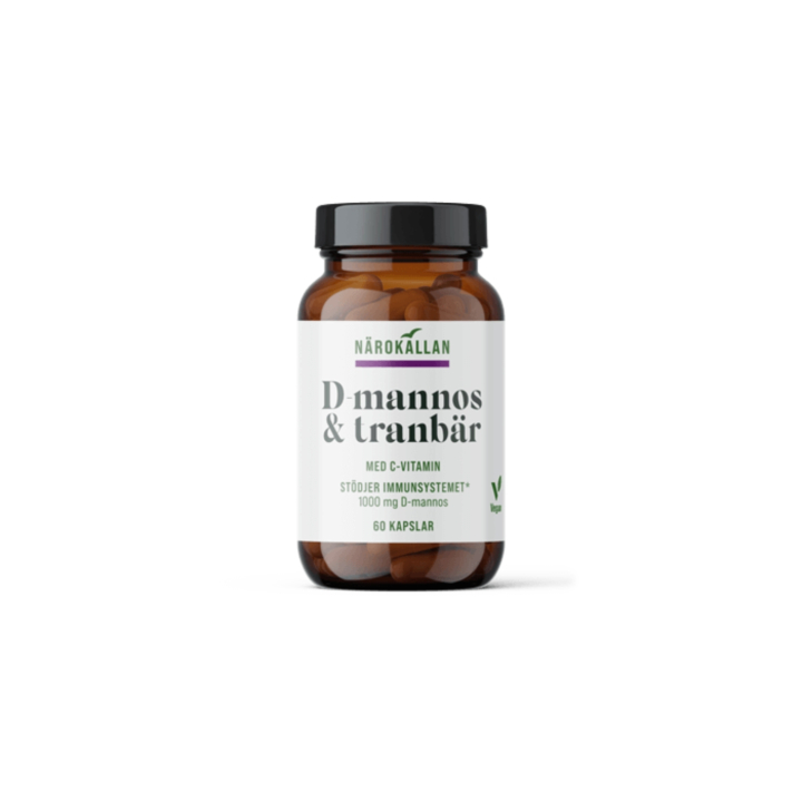 D-Mannos + Tranbär 60 kapslar i gruppen Kosttillskott / Övriga kosttillskott / Specialtillskott hos Rawfoodshop Scandinavia AB (2193)