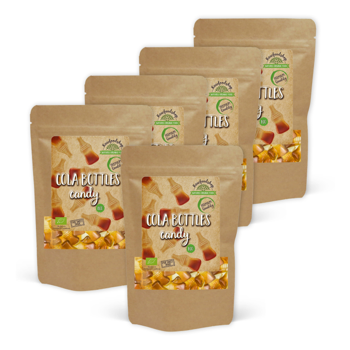 Colaflaskor EKO 100g x 5 paket i gruppen Råvaror & Dryck / Godis & Choklad / Godis hos Rawfoodshop Scandinavia AB (219441-SET5)