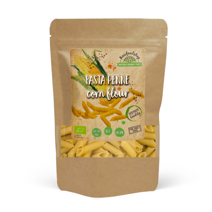 Pasta Penne Majsmjöl EKO 250g i gruppen Råvaror & Dryck / Skafferiet / Pasta & Nudlar hos Rawfoodshop Scandinavia AB (22267-1)