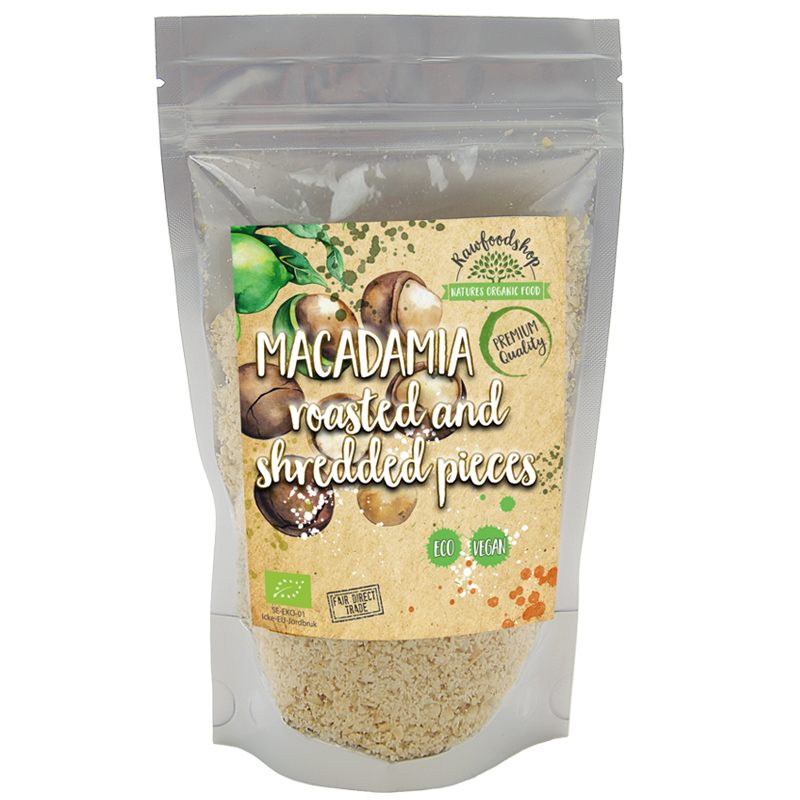 Macadamianötter rostade och finhackade 200g i gruppen Råvaror & Dryck / Nötter / Macadamia hos Rawfoodshop Scandinavia AB (22318-1)