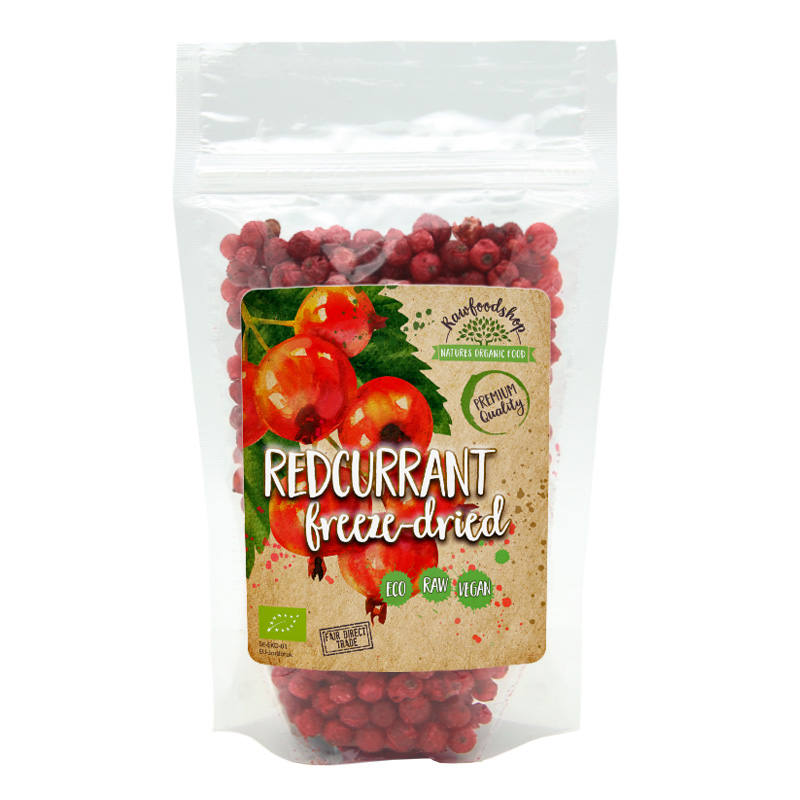 Röda Vinbär Hela Frystorkade EKO 50g i gruppen Råvaror & Dryck / Frukt & Bär hos Rawfoodshop Scandinavia AB (22758-50)