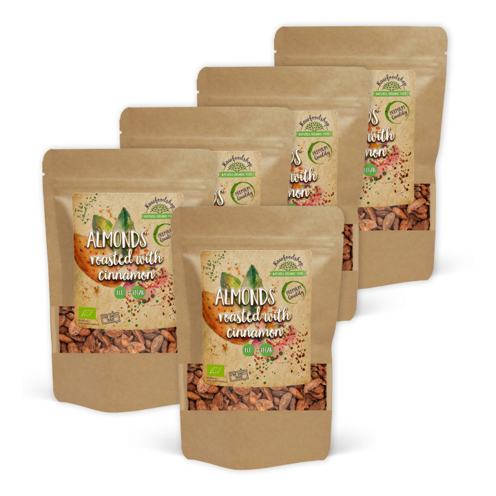 Mandel Rostade med Kanel EKO 500g x 5 paket i gruppen Råvaror & Dryck / Nötter / Mandel hos Rawfoodshop Scandinavia AB (2502410-SET5)