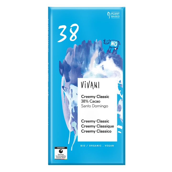 Vivani 38% San Domingo EKO 80g i gruppen Råvaror & Dryck / Godis & Choklad / Choklad & Bars hos Rawfoodshop Scandinavia AB (25093)