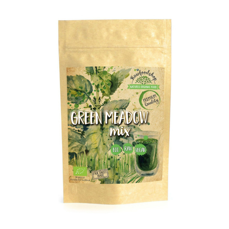 Green Meadow Mix EKO 150g i gruppen Hälsa / Örter, Alger & Svampar / Korn & Vetegräs hos Rawfoodshop Scandinavia AB (27384)