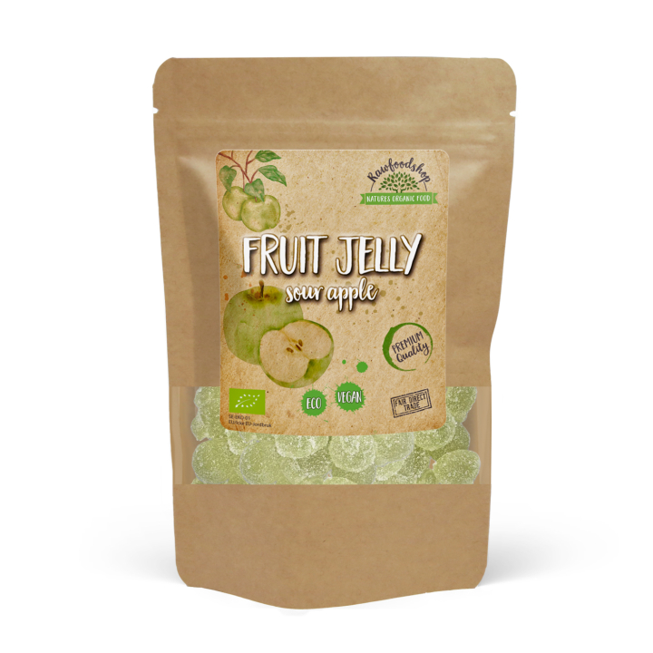 Fruktgelé - syrligt äpple EKO 100g i gruppen Råvaror & Dryck / Godis & Choklad / Godis hos Rawfoodshop Scandinavia AB (29145-100)