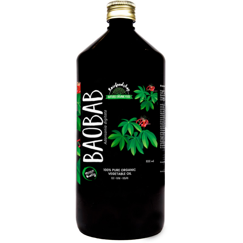 Baobabolja kallpressad EKO 1000ml i gruppen Kroppsvård / DIY Råvaror / Vegetabiliska Oljor hos Rawfoodshop Scandinavia AB (30042-4)