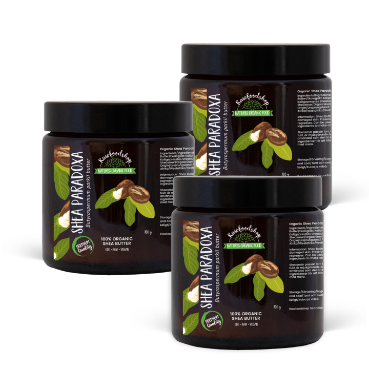 Sheasmör Paradoxa EKO 100g x 3 burkar i gruppen Råvaror & Dryck / Skafferiet / Oljor / Smör & Fett hos Rawfoodshop Scandinavia AB (300541-SET3)