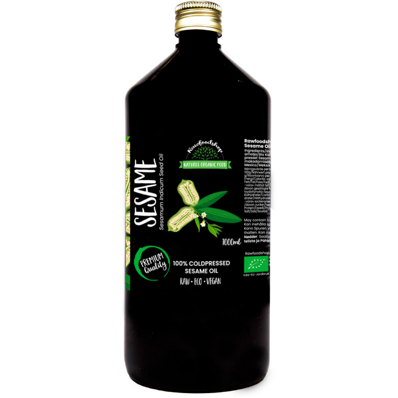 Sesamolja kallpressad EKO 1000ml i gruppen Hud & Kropp / Naturlig DIY / Vegetabiliska Oljor hos Rawfoodshop Scandinavia AB (3081204)