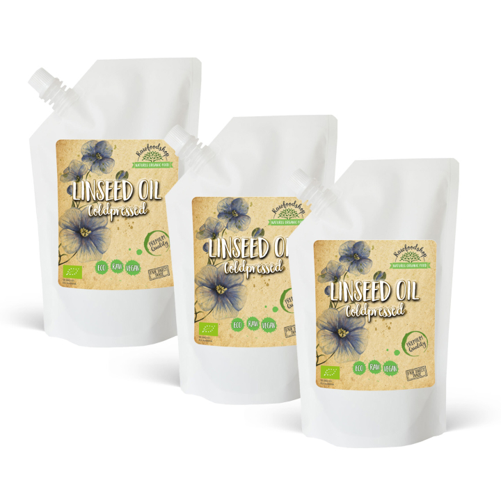 Linfröolja EKO 1000ml x 3 paket i gruppen Hud & Kropp / Naturlig DIY / Vegetabiliska Oljor hos Rawfoodshop Scandinavia AB (3121203-SET3)