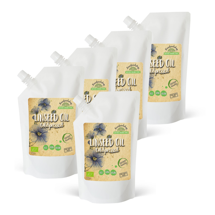 Linfröolja EKO 1000ml x 5 paket i gruppen Hud & Kropp / Naturlig DIY / Vegetabiliska Oljor hos Rawfoodshop Scandinavia AB (3121203-SET5)
