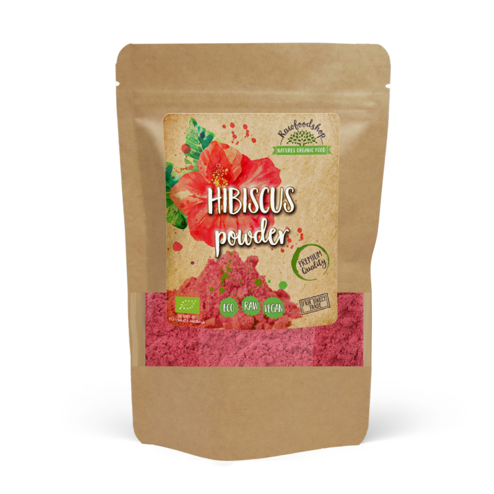 Hibiskus Pulver EKO 125g i gruppen Råvaror & Dryck / Frukt & Bär / Fruktpulver hos Rawfoodshop Scandinavia AB (31659-0)