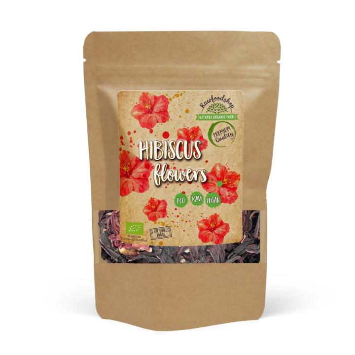 Hibiskus Blommor EKO 125g i gruppen OUTLET 20-80% / Hälsokost 30-60% / Hälsokost 30% hos Rawfoodshop Scandinavia AB (31897-0)