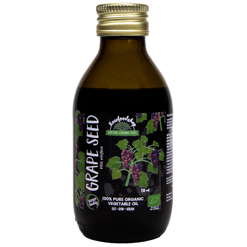 Druvkärnolja EKO 150ml i gruppen Råvaror & Dryck / Skafferiet / Smör & Oljor / Oljor hos Rawfoodshop Scandinavia AB (3601202)