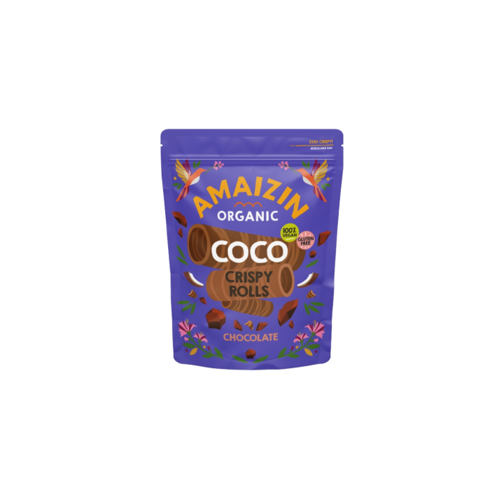 Coco Crispy Rolls Choklad EKO 140g i gruppen Råvaror & Dryck / Godis & Choklad / Snacks hos Rawfoodshop Scandinavia AB (39061)
