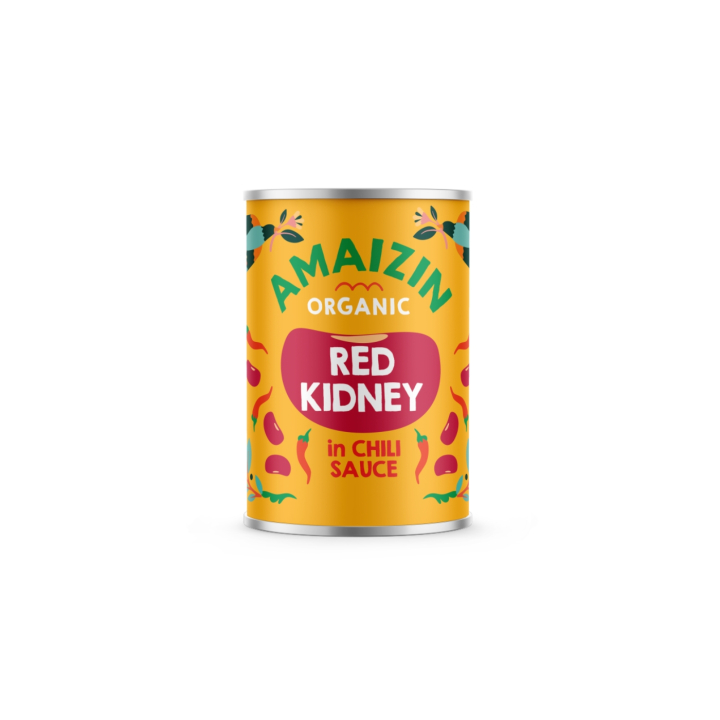 Röda Kidneybönor med Chili EKO 400g i gruppen Råvaror & Dryck / Skafferiet / Baljväxter / Bönor hos Rawfoodshop Scandinavia AB (39768)