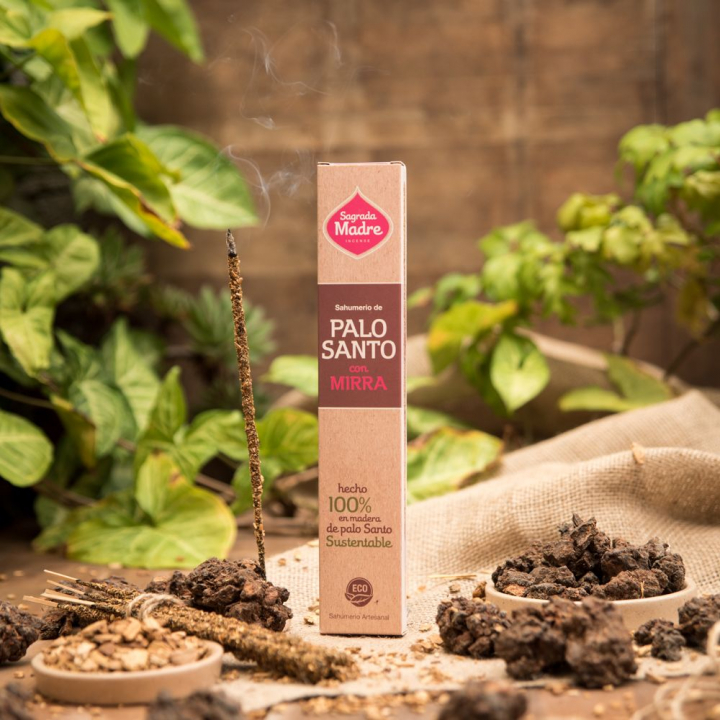 Palo Santo & Myrra rökelsepinnar 8st i gruppen Hem & Själ / Stämning & doft / Rökelse hos Rawfoodshop Scandinavia AB (4-01)