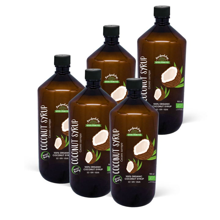 Kokossirap EKO 1000ml x 5 flaskor i gruppen Råvaror & Dryck / Bakning / Sirap hos Rawfoodshop Scandinavia AB (4011510-SET5)