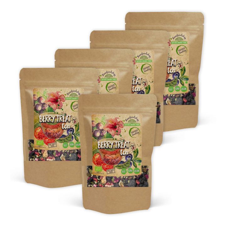 Berry Treat Te EKO 100g x 5 paket i gruppen Råvaror & Dryck / Drycker / Teer hos Rawfoodshop Scandinavia AB (40231-SET5)