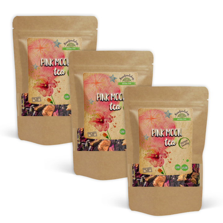 Pink Moon Te 50g x 3 paket i gruppen Råvaror & Dryck / Drycker / Teer hos Rawfoodshop Scandinavia AB (402465-SET3)
