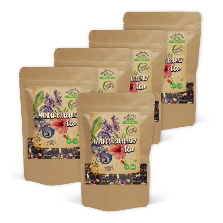 Lavender Blueberry Te 50g x 5 paket i gruppen Råvaror & Dryck / Drycker / Teer hos Rawfoodshop Scandinavia AB (402505-SET5)