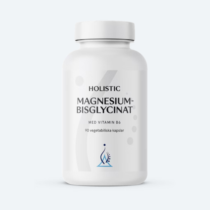 Holistic Magnesiumbisglycinat 100mg 90kaps i gruppen Kosttillskott / Örter & Växter hos Rawfoodshop Scandinavia AB (40510)