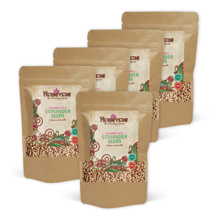Koriander Frön EKO 50g x 5 paket i gruppen Råvaror & Dryck / Skafferiet / Kryddor & Salt hos Rawfoodshop Scandinavia AB (406131-SET5)