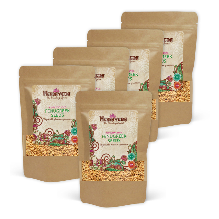 Bockhornsklöver Frön EKO 100g x 5 paket i gruppen Råvaror & Dryck / Skafferiet / Kryddor & Salt hos Rawfoodshop Scandinavia AB (407521-SET5)