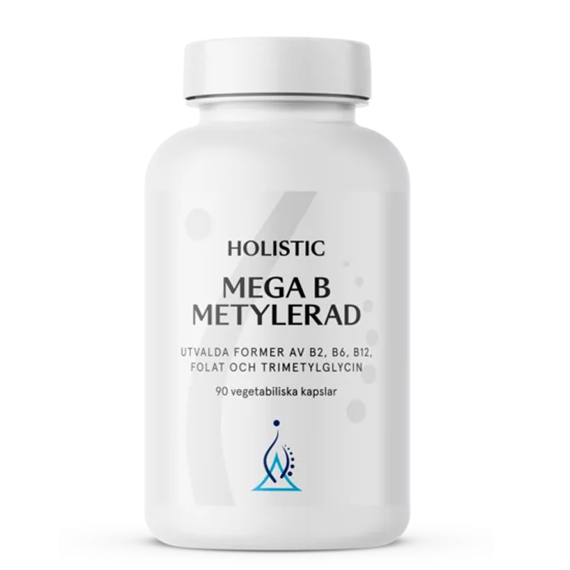 Holistic Mega B Metylerad 90 kaps i gruppen Kosttillskott / Vitaminer / Vitamin B hos Rawfoodshop Scandinavia AB (4121)