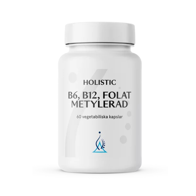 Holistic B6, B12, Folat Metylerad 60 kaps i gruppen Kosttillskott / Vitaminer / Vitamin B hos Rawfoodshop Scandinavia AB (4126)