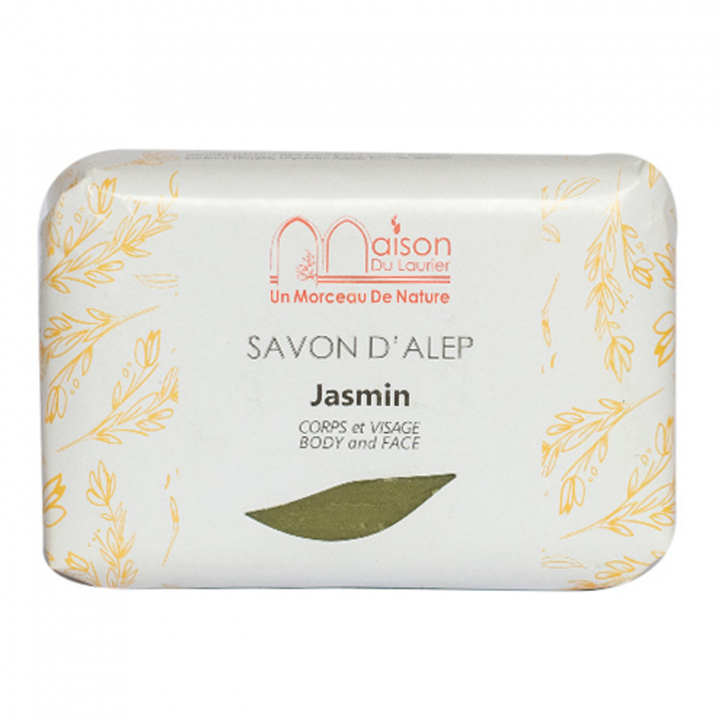 Aleppotvål Jasmine 100g i gruppen Kroppsvård / Färdiga produkter / Tvål hos Rawfoodshop Scandinavia AB (429130)