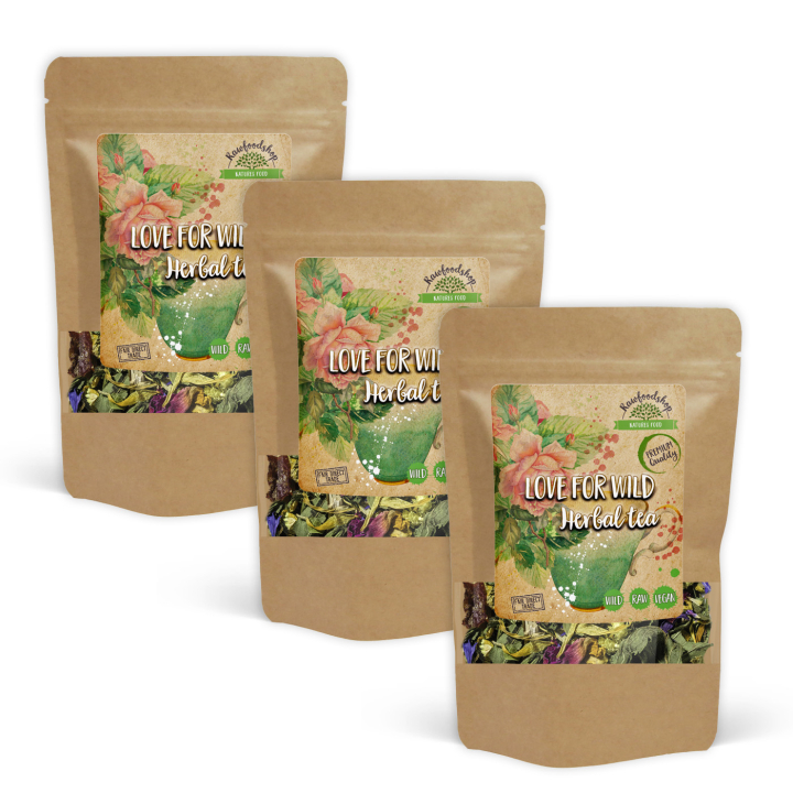 Love Herbs Vild Örtte 100g x 3 paket i gruppen Råvaror & Dryck / Drycker / Teer hos Rawfoodshop Scandinavia AB (43197-SET3)
