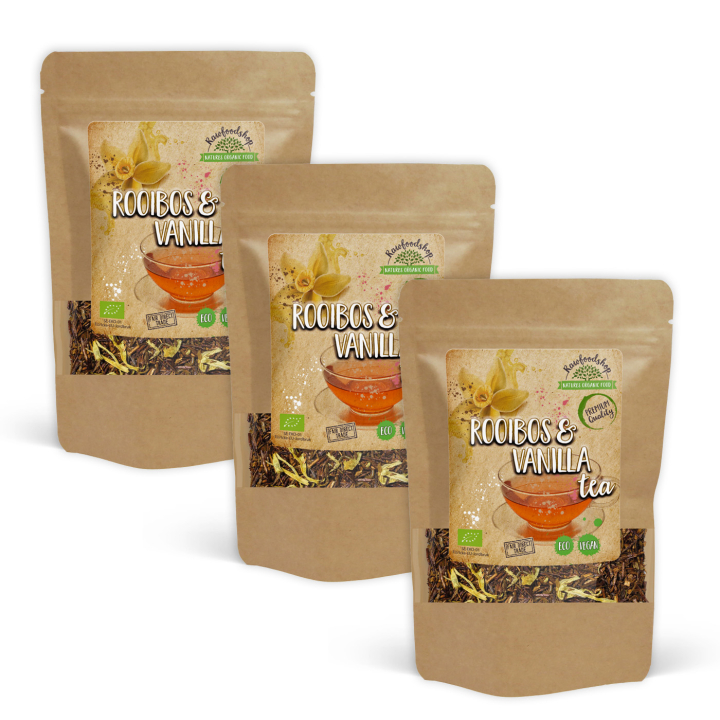Rooibos & Vanilj Te EKO 50g x 3 paket i gruppen Råvaror & Dryck / Drycker / Teer hos Rawfoodshop Scandinavia AB (43345-SET3)