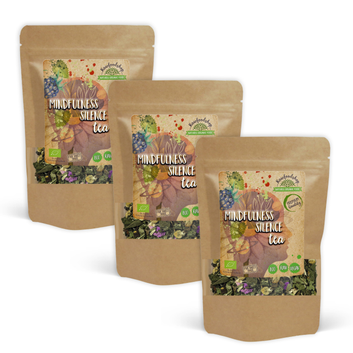 Mindfulness Silence Te EKO 50g x 3 paket i gruppen Råvaror & Dryck / Drycker / Teer hos Rawfoodshop Scandinavia AB (437145-SET3)