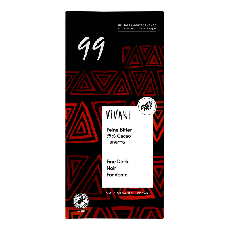 Vivani 99% EKO 80g i gruppen Råvaror & Dryck / Godis & Choklad / Choklad & Bars hos Rawfoodshop Scandinavia AB (4407)