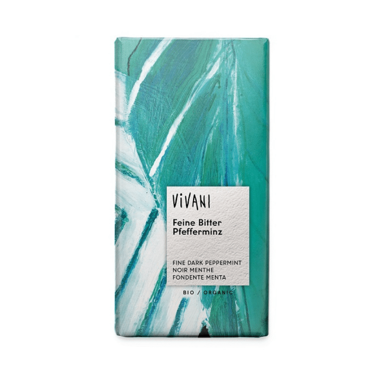 Vivani Choklad Mörk Mint EKO 100g i gruppen Råvaror & Dryck / Godis & Choklad / Choklad & Bars hos Rawfoodshop Scandinavia AB (4503)