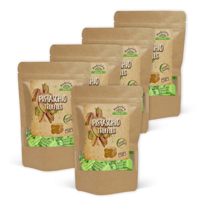 Pistage Tryfflar 100g x 5 paket i gruppen Råvaror & Dryck / Godis & Choklad / Choklad & Bars hos Rawfoodshop Scandinavia AB (5006100-SET5)