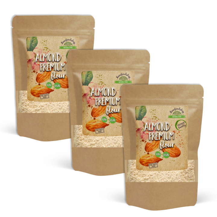 Mandelmjöl Premium RAW 500g x 3 paket i gruppen Råvaror & Dryck / Bakning / Mjöler hos Rawfoodshop Scandinavia AB (5302205500-SET3)