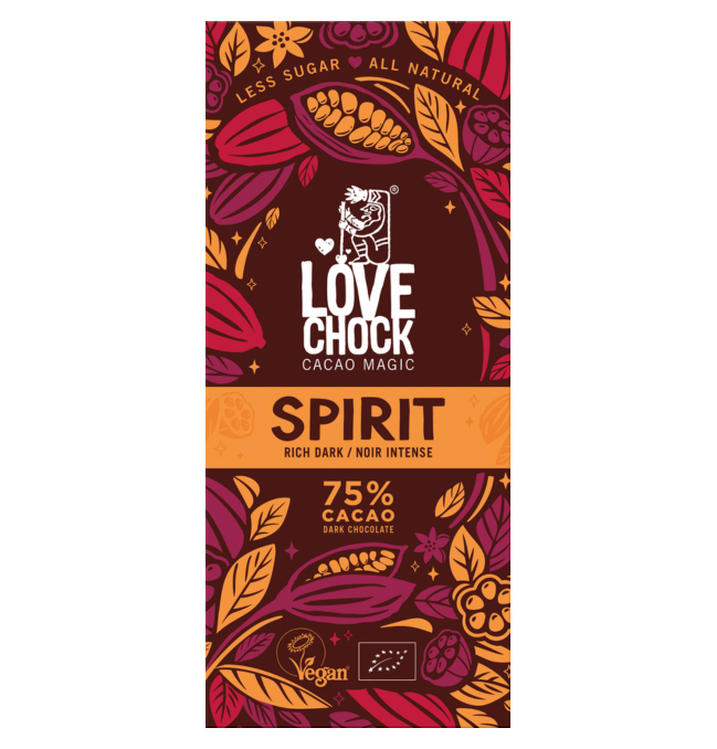 Spirit Choklad 75% EKO 70g i gruppen Råvaror & Dryck / Bak & Matlagning / Kakaoprodukter hos Rawfoodshop Scandinavia AB (61003)