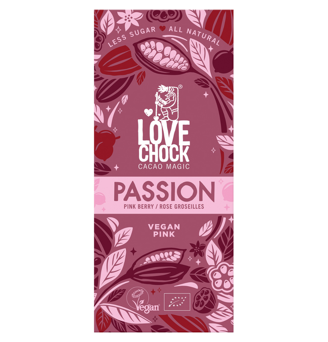 Passion Choklad Röda Bär EKO 70g i gruppen Råvaror & Dryck / Godis & Choklad / Choklad & Bars hos Rawfoodshop Scandinavia AB (61004)