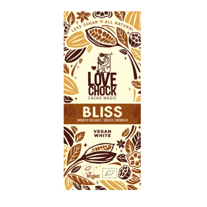 Bliss Vegansk Vit Choklad 70g i gruppen Råvaror & Dryck / Bak & Matlagning / Kakaoprodukter hos Rawfoodshop Scandinavia AB (61006)
