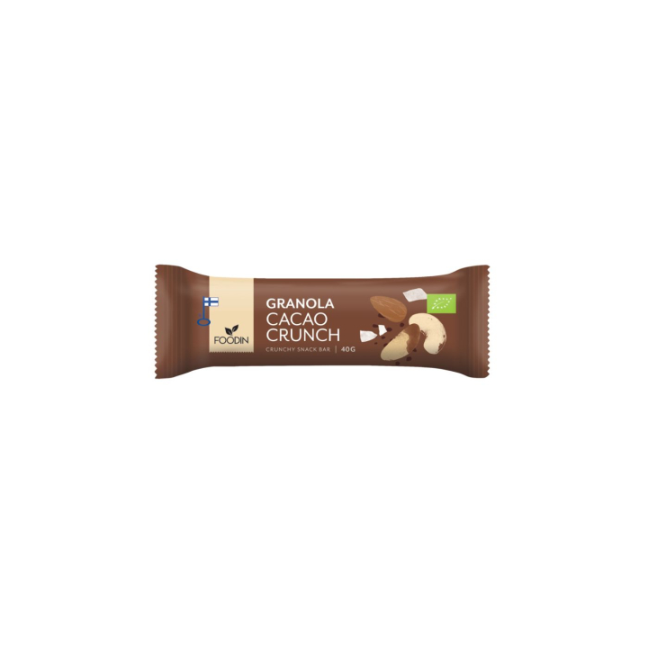 Granola Bar Kakao Crunch EKO 40g i gruppen Råvaror & Dryck / Godis & Choklad / Choklad & Bars hos Rawfoodshop Scandinavia AB (6430048233797)
