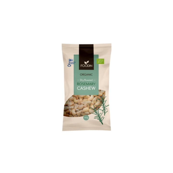 Cashewnötter Rosmarin EKO 120g i gruppen Råvaror & Dryck / Godis & Choklad / Snacks hos Rawfoodshop Scandinavia AB (6430048234664)