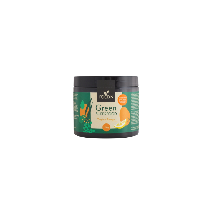 Green Superfood Tropical Energy 120g i gruppen Råvaror & Dryck / Hälsokost / Gröna pulver hos Rawfoodshop Scandinavia AB (6430048235043)