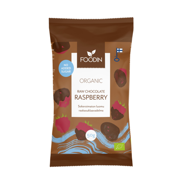 Hallon i Råchoklad utan tillsatt socker EKO 50g i gruppen Råvaror & Dryck / Godis & Choklad / Snacks hos Rawfoodshop Scandinavia AB (6430048235531)