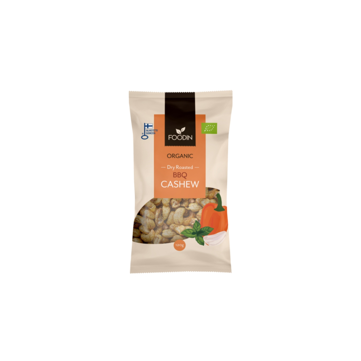 Cashewnötter BBQ EKO 120g i gruppen Råvaror & Dryck / Godis & Choklad / Snacks hos Rawfoodshop Scandinavia AB (6430048237719)